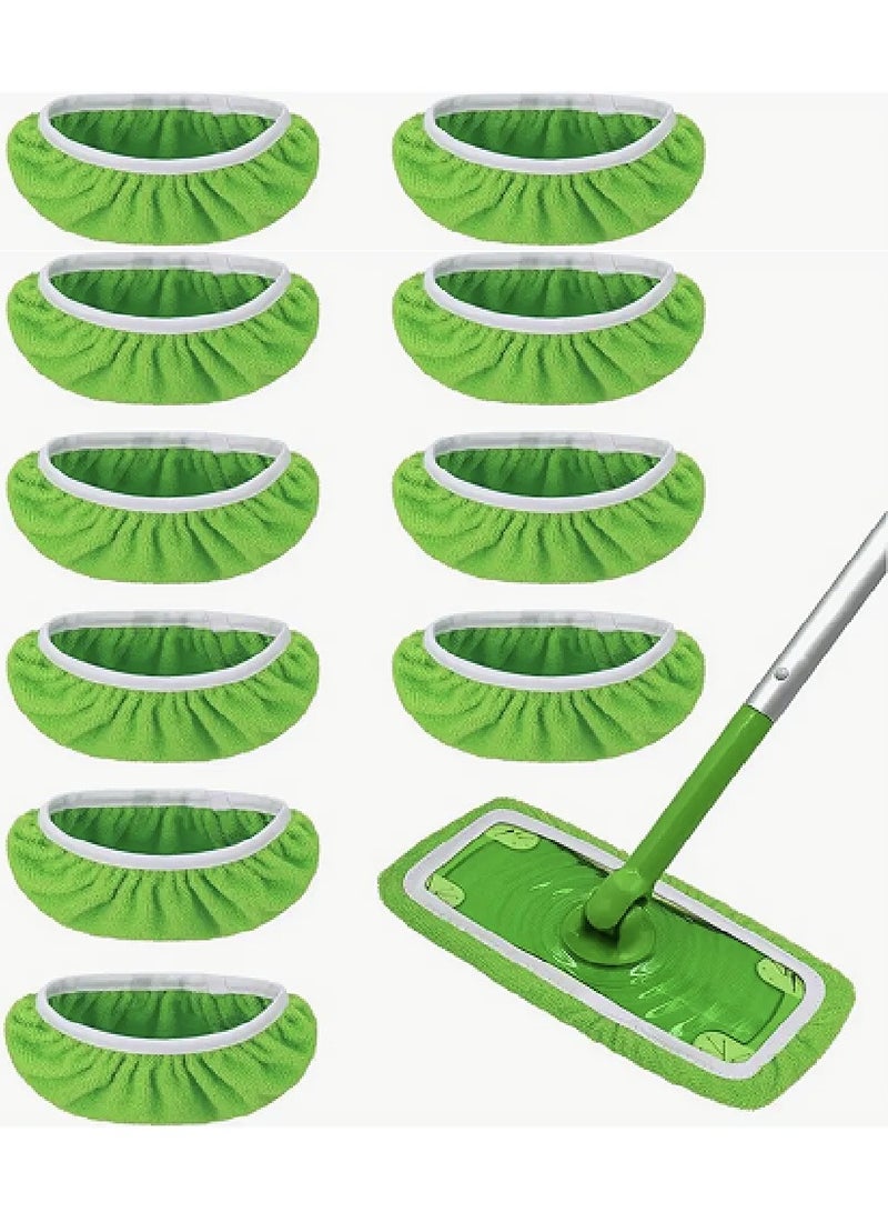 تمر (فاكهة) 10-منصات ممسحة مايكروفايبر قابلة للغسل للكنس - Image 1