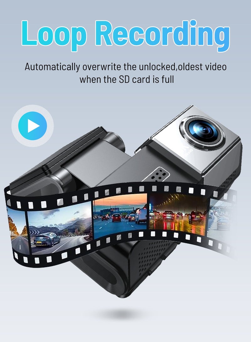 دانسينت كاميرا سيارة UHD 4K للسيارات عدسة مزدوجة أمامية وخلفية أمامية 4K 3840*2160P خلفية 2K 2560*1440P ADAS مدمج WiFi G-Sensor مع GPS مسجل فيديو DVR للسيارة - Image 3