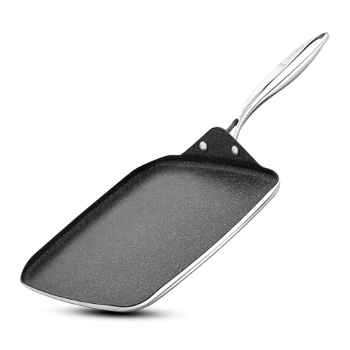 Bergner Argent Samsara Triply 4 Pcs Set - 26cm Round Grill Pan, 27cm Square Multi Tawa, 21cm Appachetty with Glass Lid, Quantanium Non-Stick Healthy Coating, Consumes Less Oil - Induction Bottom - Image 3