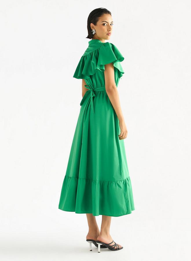 Splash FAV Ruffled Poplin Maxi Dress - Image 3