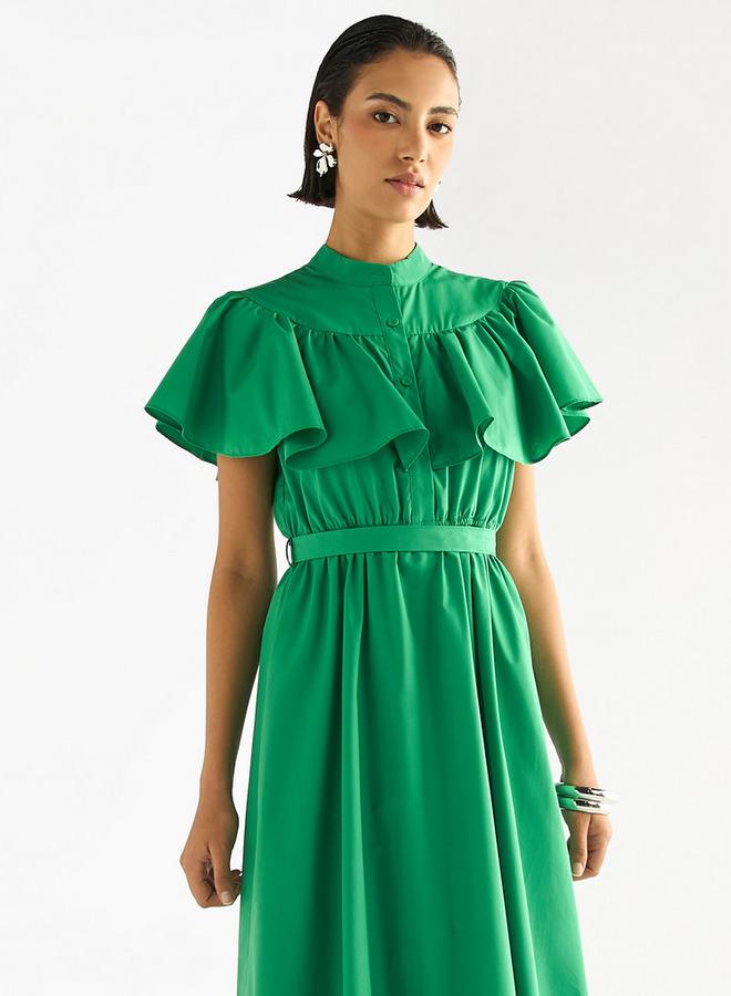 Splash FAV Ruffled Poplin Maxi Dress - Image 2