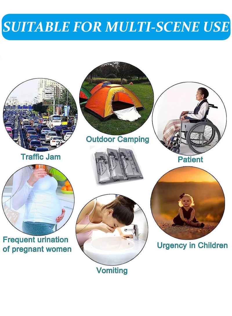 DMG TECH DMG Disposable Urine Bags, 700ML Large Capacity Camping Pee Bags, Unisex Urinals Vomit Bags for Travel Urinal Toilet Traffic Jam Emergency Portable Toilet Bee Bag for Men Women Kids Patient(12 Pack) - Image 4