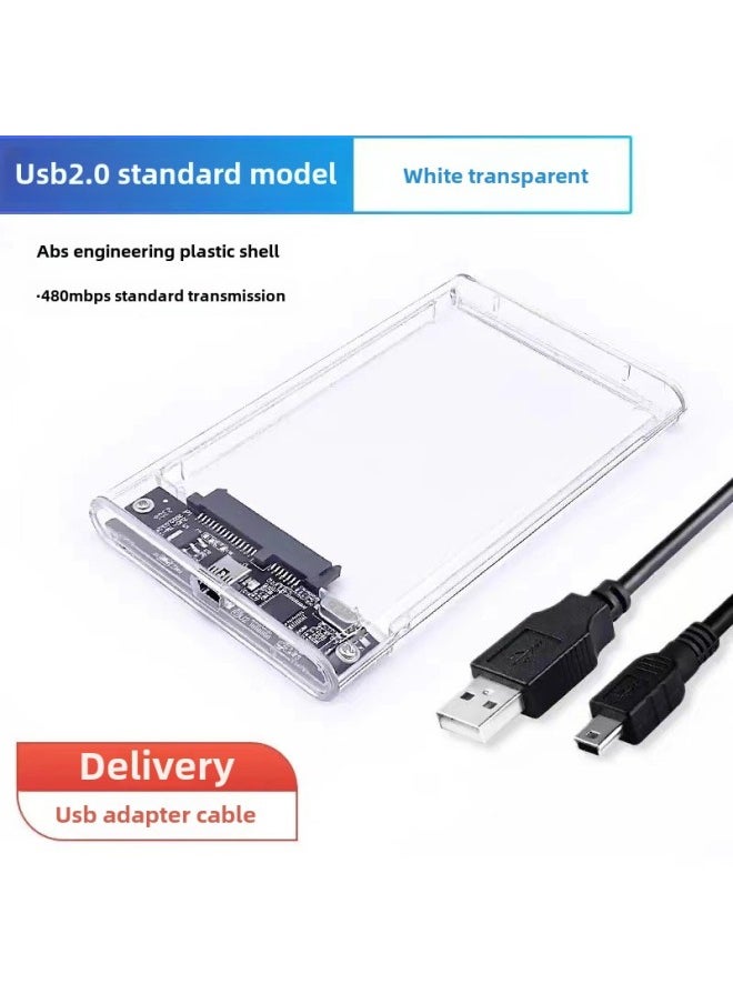 Generic - 2.5 Inch Notebook Hard Disk Box Changed To Mobile Hard Disk External Box USB3.0 Mechanical Solid State SSD High-speed Universal-Color:Transparent 2.0 - Image 1