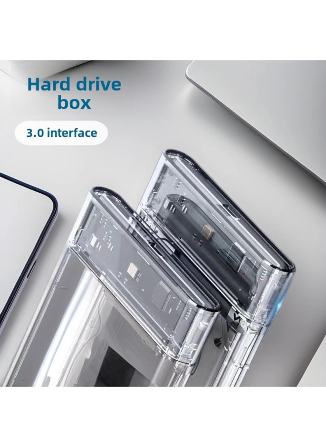 Generic - 2.5 Inch Notebook Hard Disk Box Changed To Mobile Hard Disk External Box USB3.0 Mechanical Solid State SSD High-speed Universal-Color:Transparent 2.0 - Image 1