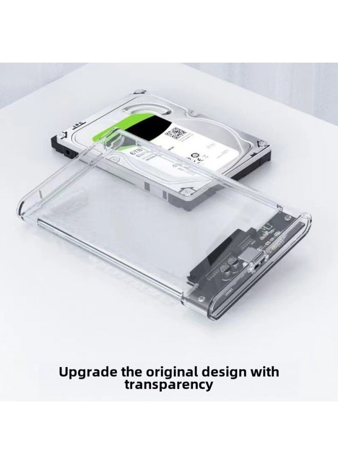 Generic - 2.5 Inch Notebook Hard Disk Box Changed To Mobile Hard Disk External Box USB3.0 Mechanical Solid State SSD High-speed Universal-Color:Transparent 2.0 - Image 1