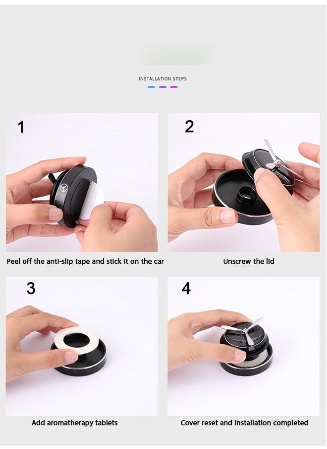 Generic - Car Air Freshener,Solar Car Diffuser,Solar-powered Rotary Fragrance Diffuser Suitable for Interior Decoration - Image 1