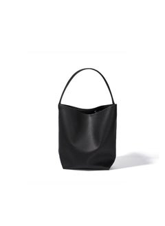 Generic Row Leather Bucket Tote Bag for Women Black 