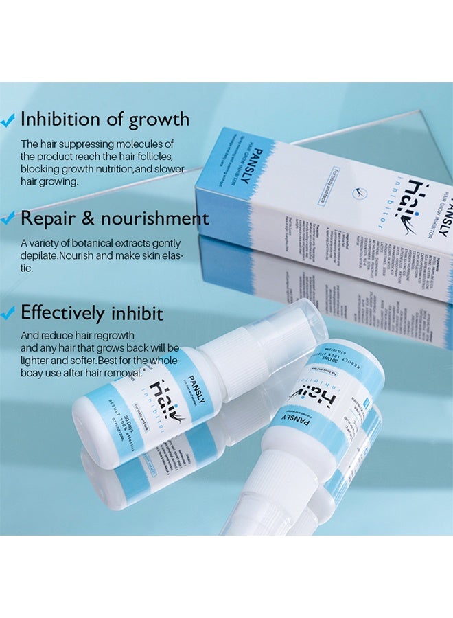 PANSLY Hair Growth Inhibitor, Hair Removal Spray Reducing And Inhibiting Hair Growth, Legs, Underarms,Lips 100% Natural Non-Irritating - Image 3