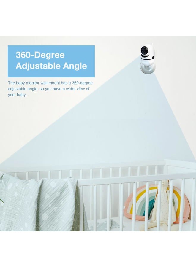 Derebir Adjustable Baby Monitor Wall Mount Compatible with Hellobaby, iFamily, OKAIDI, Blemil, ANMEATE, Nooie, for HelloBaby HB6550/HB6560/HB65/HB66/HB6339, 1/4 Thread Connection, Camera Not Included - Image 3