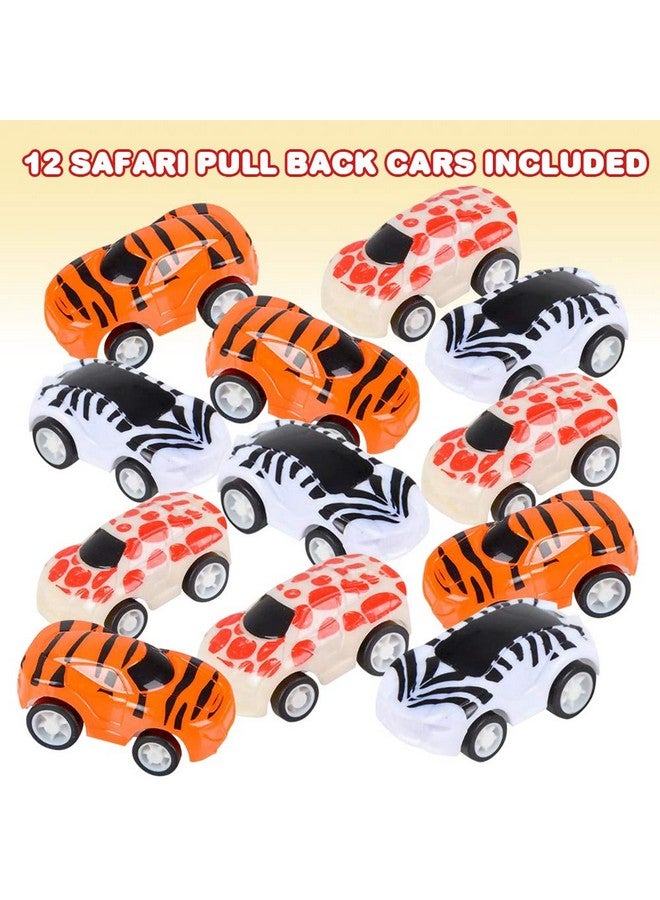 ArtCreativity 2 Inch Safari Pullback Mini Toy Cars, Set of 12, Pullback Racers with Fun Animal Patterns, Birthday Party Favors for Kids, Goodie Bag Fillers, Small Carnival & Contest Prize - Image 2