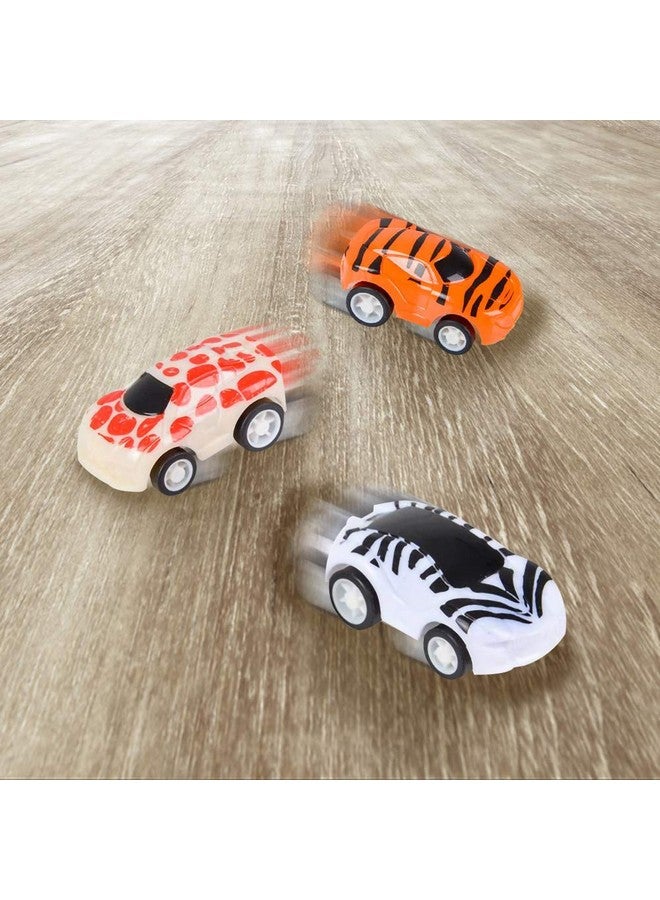 ArtCreativity 2 Inch Safari Pullback Mini Toy Cars, Set of 12, Pullback Racers with Fun Animal Patterns, Birthday Party Favors for Kids, Goodie Bag Fillers, Small Carnival & Contest Prize - Image 4