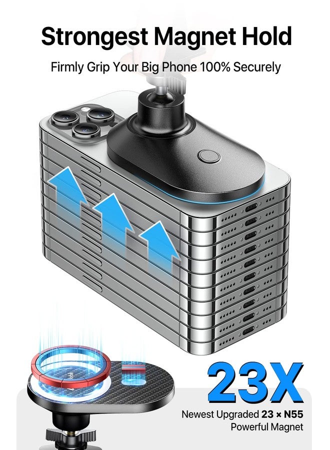 andobil Upgraded for Magsafe Car Mount Pro [Strongest Magnet, Big Phone Friendly] 360° Rotation Magnetic Phone Holder for Car Vent for iPhone 17 Pro Max 16/15/14/13/12 Samsung S25/S24 (Carbon Fiber) - Image 2