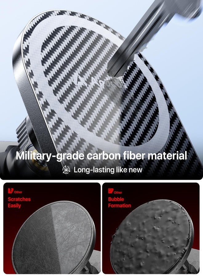 andobil Upgraded for Magsafe Car Mount Pro [Strongest Magnet, Big Phone Friendly] 360° Rotation Magnetic Phone Holder for Car Vent for iPhone 17 Pro Max 16/15/14/13/12 Samsung S25/S24 (Carbon Fiber) - Image 4