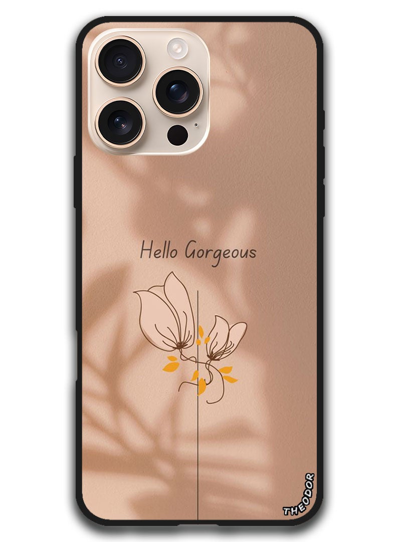 Theodor Protective Case Anti Scratch Shock Proof Bumper Cover For iPhone 16 Pro (6.3)-inch Hello Gorgeous - Image 1