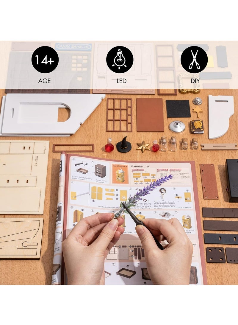 Robotime Rolife Kiki's Magic Emporium DIY Miniature House Kit DG155, 3D Wooden Puzzles for Adults/Teens, Creative Home Decor, Unique Gift for Craft Hobby Adults/Teens - Image 4