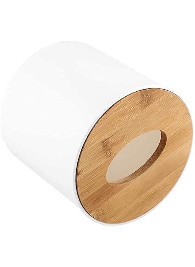 HOOKOR Napkin Case, Removable Bamboo/Wood Cover Plastic Tissue Box Holder Storage Organizer for Home Car Office for Bathroom Vanity Countertop, Night Stands, Office Desk & Car - Image 3