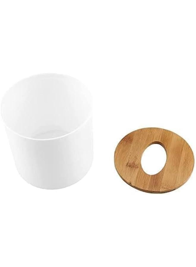 HOOKOR Napkin Case, Removable Bamboo/Wood Cover Plastic Tissue Box Holder Storage Organizer for Home Car Office for Bathroom Vanity Countertop, Night Stands, Office Desk & Car - Image 4