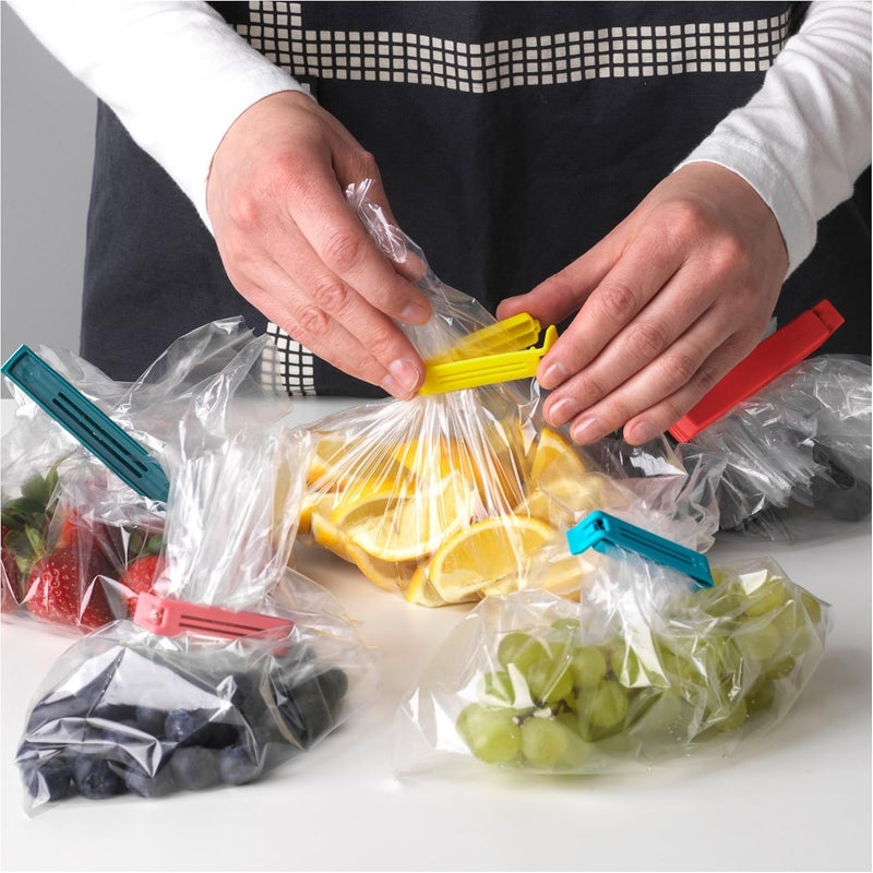 DeoDap 54 Pc Plastic Food Snack Bag Pouch Clip Sealer for Keeping Food Fresh for Home Kitchen Camping Snack Seal Sealing Bag Clips (Multi Color) | Pouch Clip Sealer 54 Piece | Food Clips Sealer | - Image 3