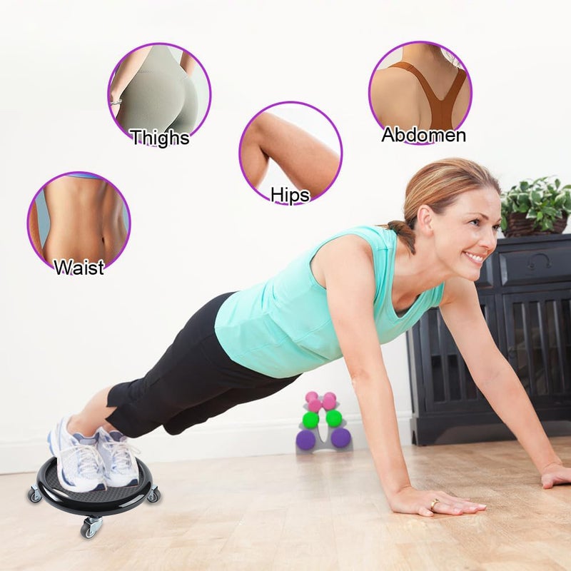 ETG Multifunctional Silent Ab Roller with Knee Pad (29x29x8.5cm) - Home Gym Quiet Abdominal Wheel - Image 2