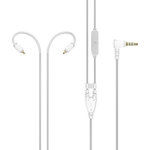 MEE audio MX PRO Series and M6 PRO Replacement Headset Cable with In-line Microphone and Remote (Clear) - Image 1