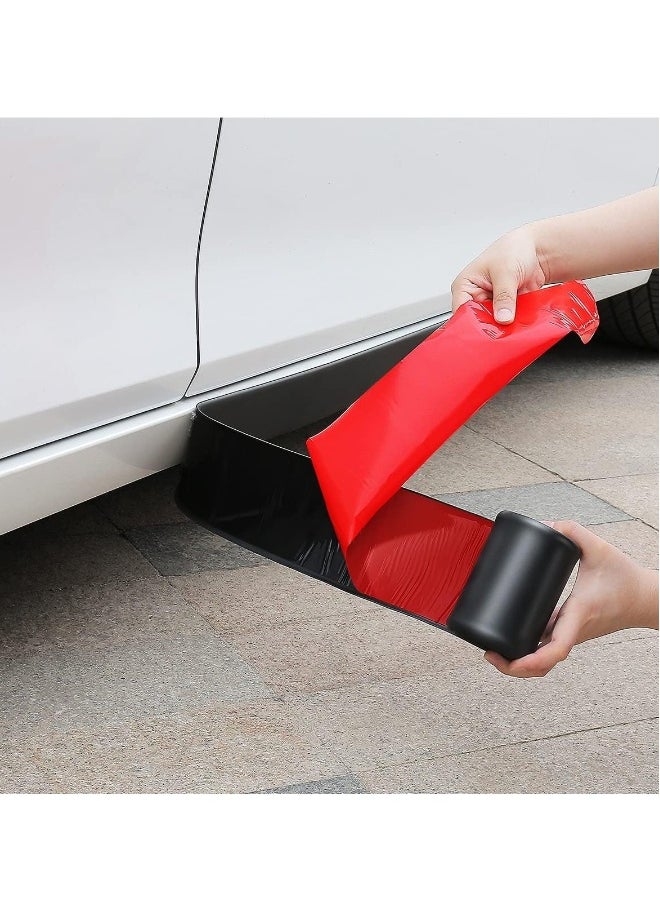 Generic 1pcs 13ft*3.15in Side Skirts for Cars Universal, Universal Rubber Anti-Scratch Side Skirts Edge Guards Protector for Sedans, Truck, SUV Before and After Bumper Multifunction Protector(Black)  - Image 5