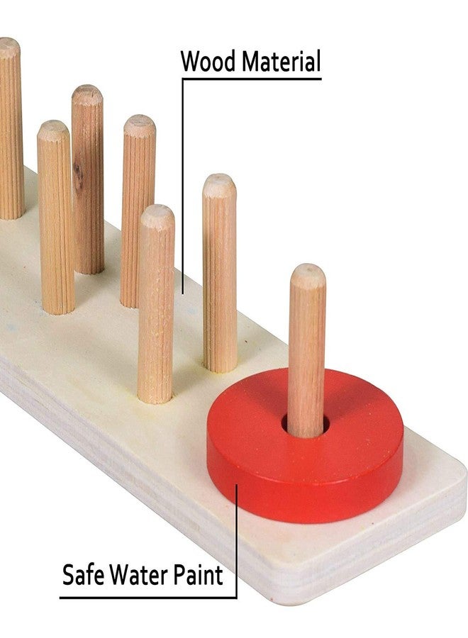 AmigozZ Wooden Sorting & Stacking Toy, 5 Shape Sorter Toy for Toddlers, Multicolor Color Recognition Stacker, Educational & Learning Toy for Boys and Girls . - Image 3