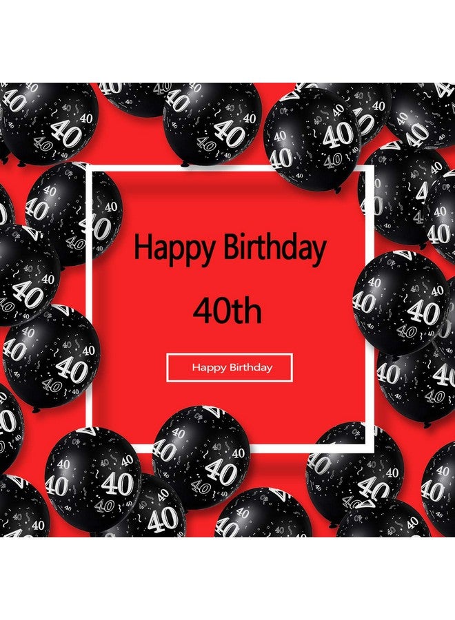Gejoy 36 Pieces 40Th 50Th 60Th 70Th Birthday Party Latex Balloons Black Number Printed Balloons For Party Decoration Supplies (40Th) - Image 2