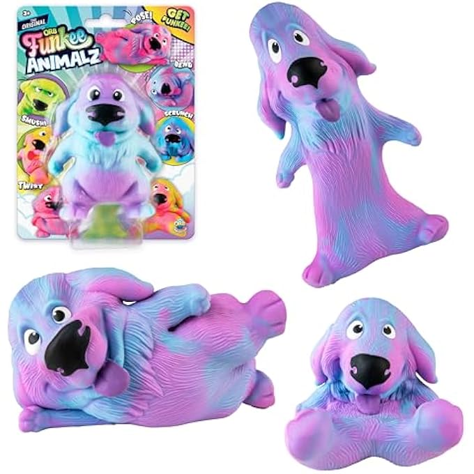 ORB Funkee Animalz MEGA Puppies 3 Pack (Set 2) - Adorable, Funny, Stretchy, Squishy Puppies, Perfect to Squeeze for Stress Relief - Original Sensory / Fidget Collectible Toy Dogs for Kids and Adults - Image 3