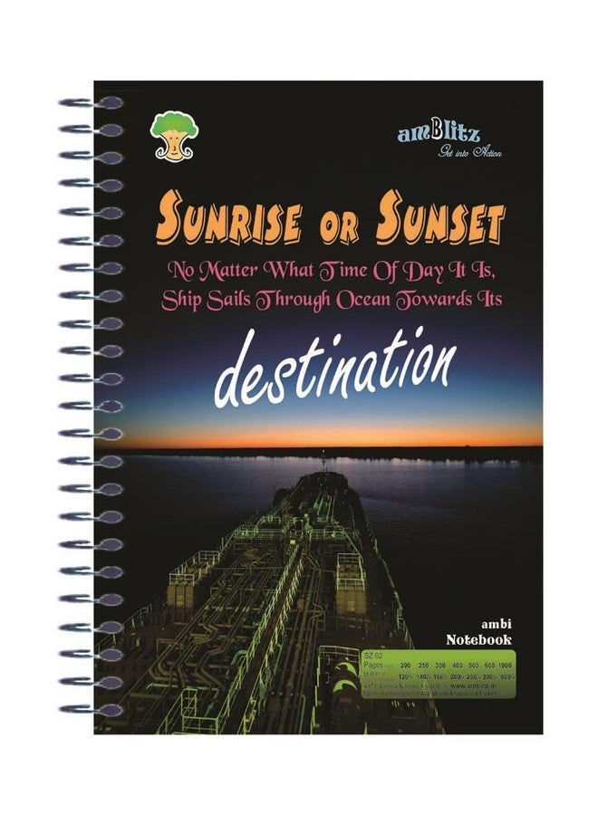 amblitz Mega 1000 Pages Spiral Notebook | 22 * 28.5 CM. |Single Line Ruled | 70 GSM | - Image 1