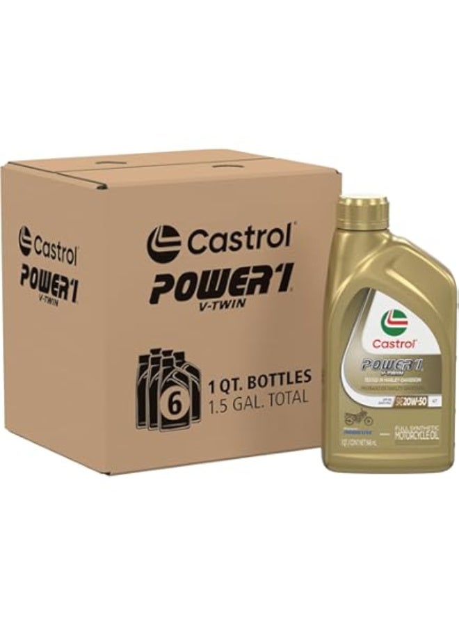 Castrol 20w50 4t motorcycle oil carton, 12 cans