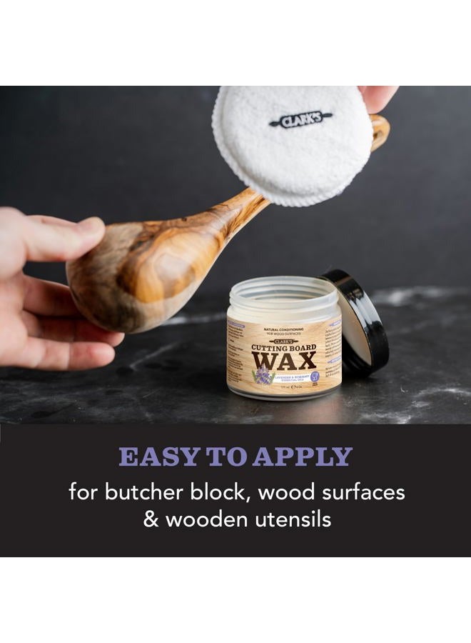 Clark's Cutting Board Butcher Block Wax - Made with Natural Beeswax, Carnauba Wax and Enriched with Lavender and Rosemary Extracts - For Kitchen Countertops, Natural Wood, Bamboo, Wood Bowls - Image 3