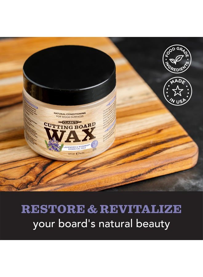 Clark's Cutting Board Butcher Block Wax - Made with Natural Beeswax, Carnauba Wax and Enriched with Lavender and Rosemary Extracts - For Kitchen Countertops, Natural Wood, Bamboo, Wood Bowls - Image 2