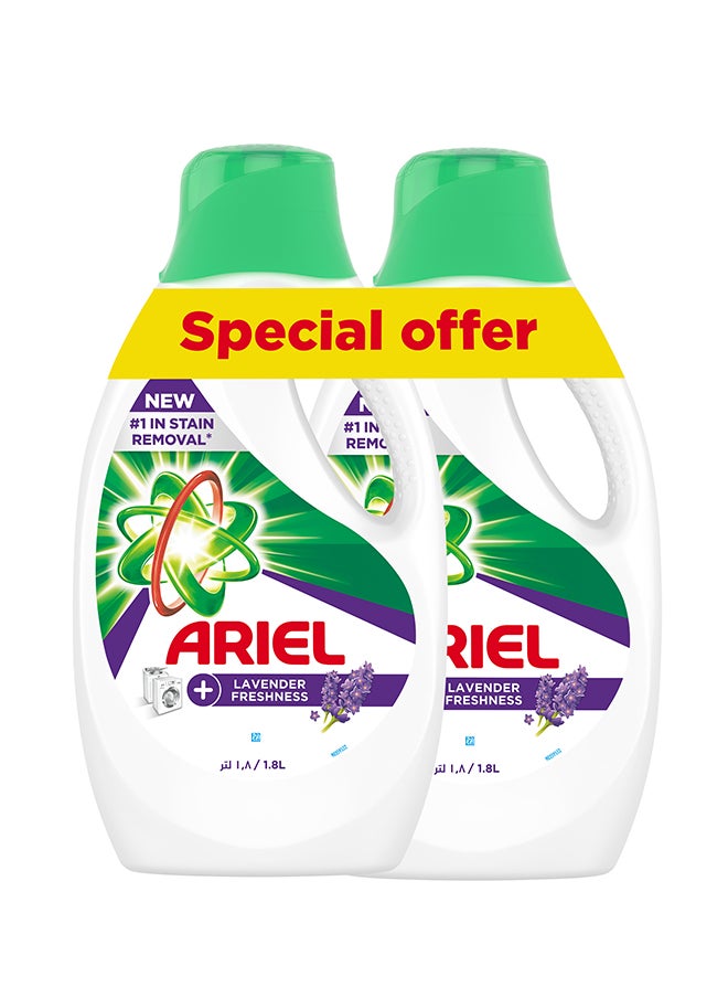 Ariel Lavender Laundry Detergent Liquid Gel 2 x 1.8L  - Image 1