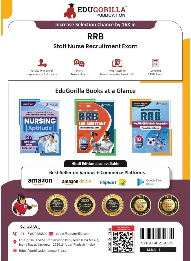 RRB Staff Nurse Recruitment Exam Book 2023 (English Edition) | Railway Recruitment Board | 15 Practice Tests (1500 Solved MCQs) with Free Access To Online Tests - Image 2