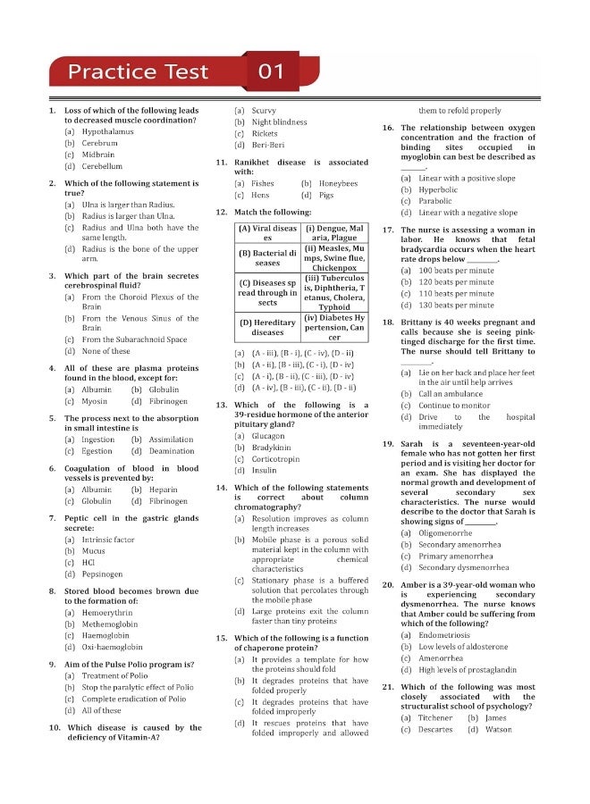 RRB Staff Nurse Recruitment Exam Book 2023 (English Edition) | Railway Recruitment Board | 15 Practice Tests (1500 Solved MCQs) with Free Access To Online Tests - Image 4
