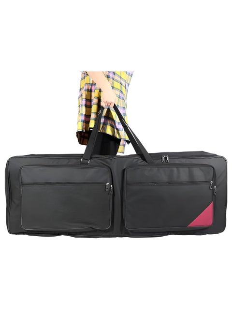 Waterproof Padded Case Gig Bag For Electronic Keyboard Piano Organ or MIDI 61 Keys / 5 Octaves with Storage Pockets