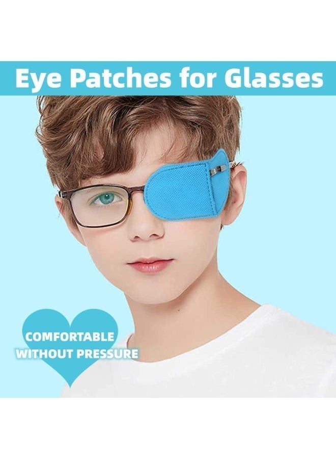 12 Pcs Eye Patches for Adults Kids, Eye Patch for Glasses, Soft and Breathable, Lightweight and Easy to Carry, Easy to Use, for Lazy Eye Amblyopia Strabismus, for Left or Right Eye, Blue (Blue) - Image 5