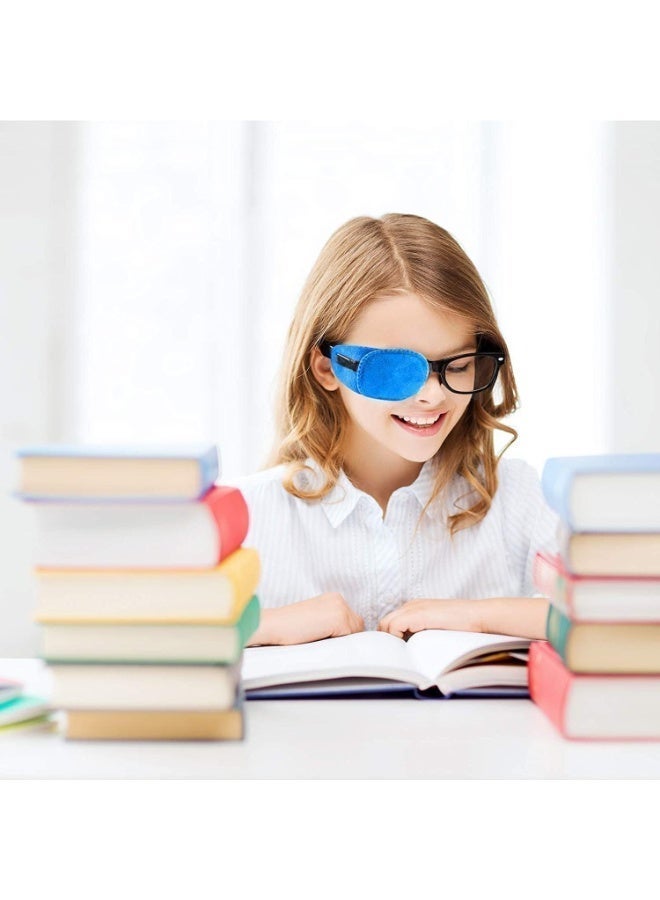 12 Pcs Eye Patches for Adults Kids, Eye Patch for Glasses, Soft and Breathable, Lightweight and Easy to Carry, Easy to Use, for Lazy Eye Amblyopia Strabismus, for Left or Right Eye, Blue (Blue) - Image 3