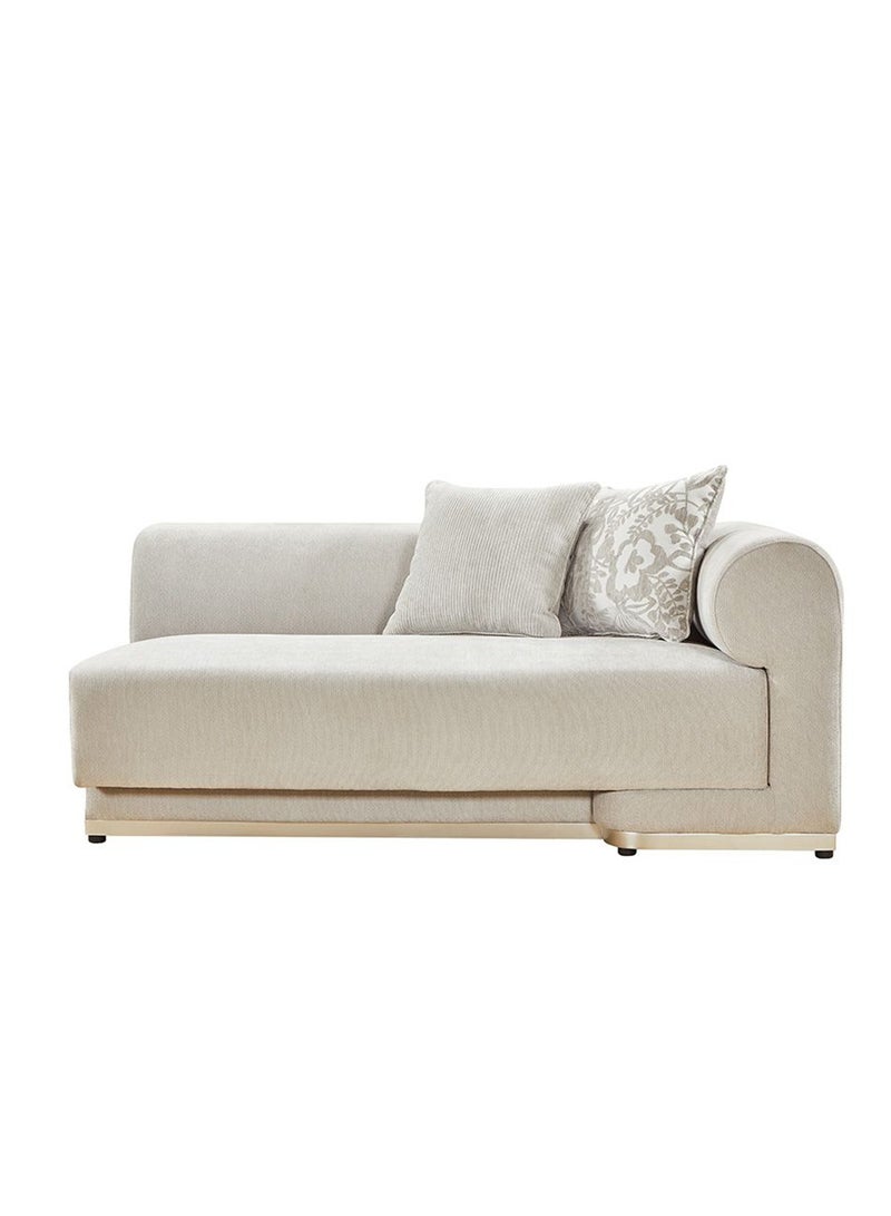 DANUBE HOME Fijiri Sectional Corner Fabric Sofa | Modern Design U Shape Corner Sofas | Comfortable Living Room Furniture L498xW281xH76cm - Grey/Champagne Silver - Image 3