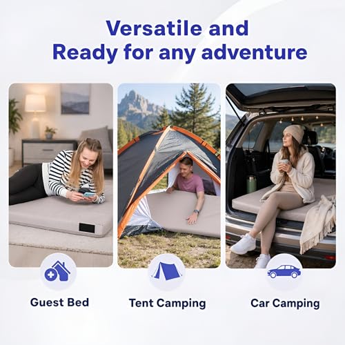 Hazli Matrix AirCell 4 Inch Memory Foam Camping Mattress Pad - Roll Up Mattress for Adults - Portable Cot Sleeping Pad for Camping - Floor Mat or Bed Roll - Twin XL 80’’ X 40’’ X 4’’- Grey - Image 5