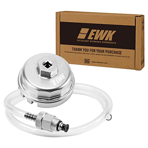 EWK مفتاح فلتر الزيت EWK 64 مم ومجموعة خرطوم التصريف لتويوتا، لكزس، سايون 2.0L - 5.7L أداة تغيير الزيت - Image 1