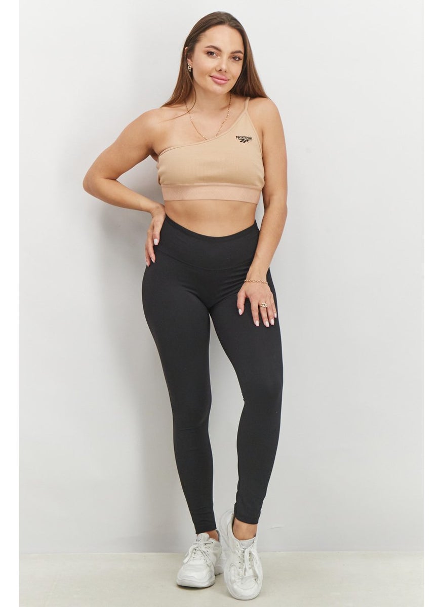 Reebok Women Non Padded Asymmetrical Sports Bra, Tan  - Image 4