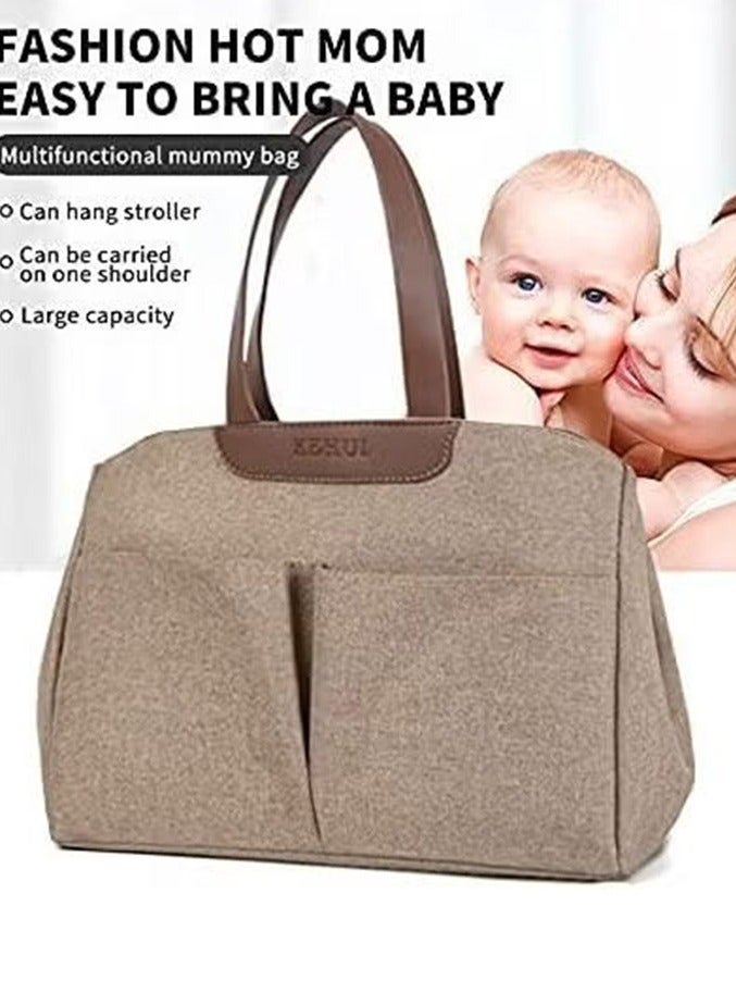 حقيبة حفاضات متعددة الوظائف مع وسادة تغيير - سعة كبيرة للأمهات، مقاومة للماء، وحقيبة مثالية للوالدين دائمي التنقل - Image 2
