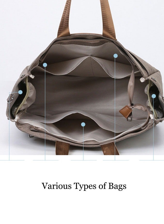 حقيبة حفاضات متعددة الوظائف مع وسادة تغيير - سعة كبيرة للأمهات، مقاومة للماء، وحقيبة مثالية للوالدين دائمي التنقل - Image 4