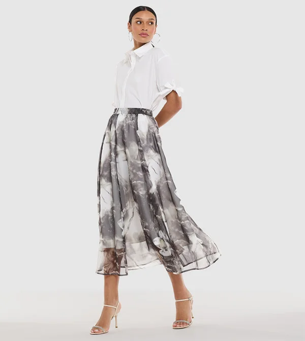 بي سي بي جي BCBG PRINTED SKIRT