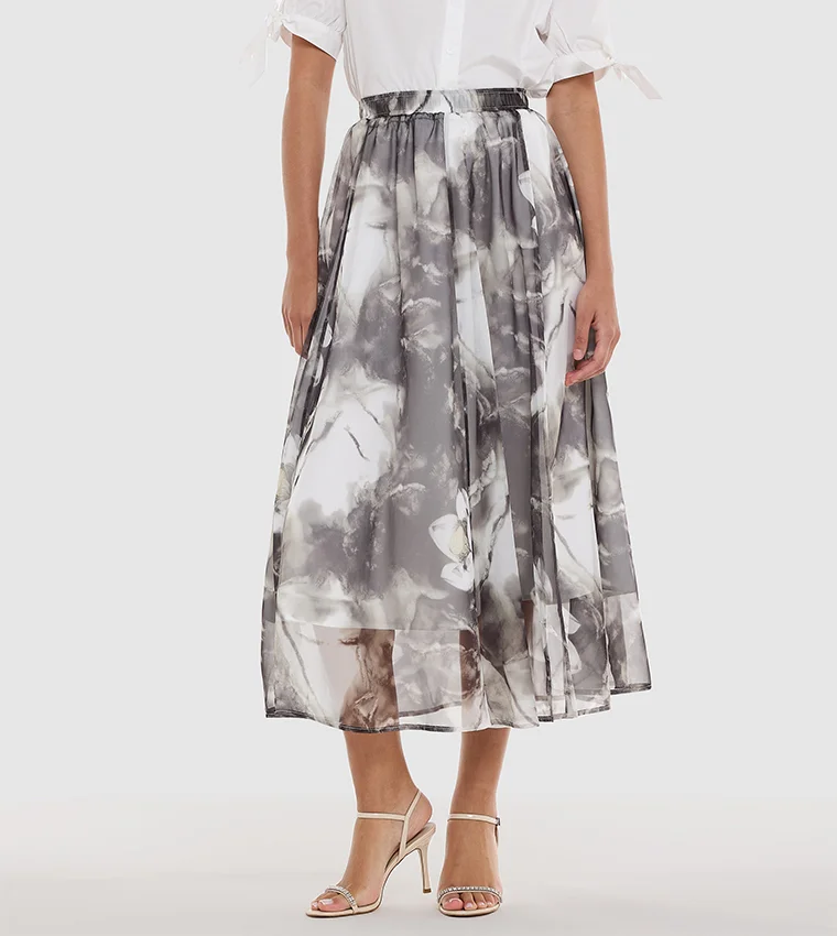 بي سي بي جي BCBG PRINTED SKIRT