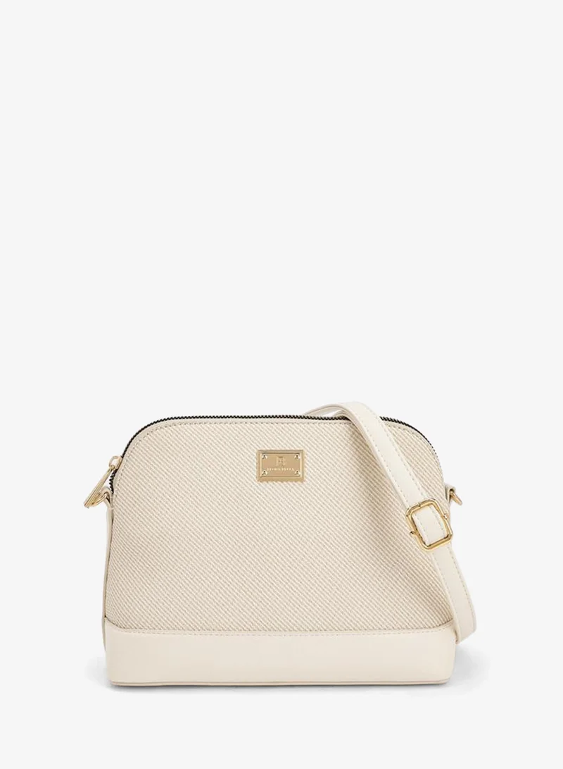 Flora Bella By Shoexpress Flora Bella Textured Crossbody Bag with Detachable Shoulder Strap