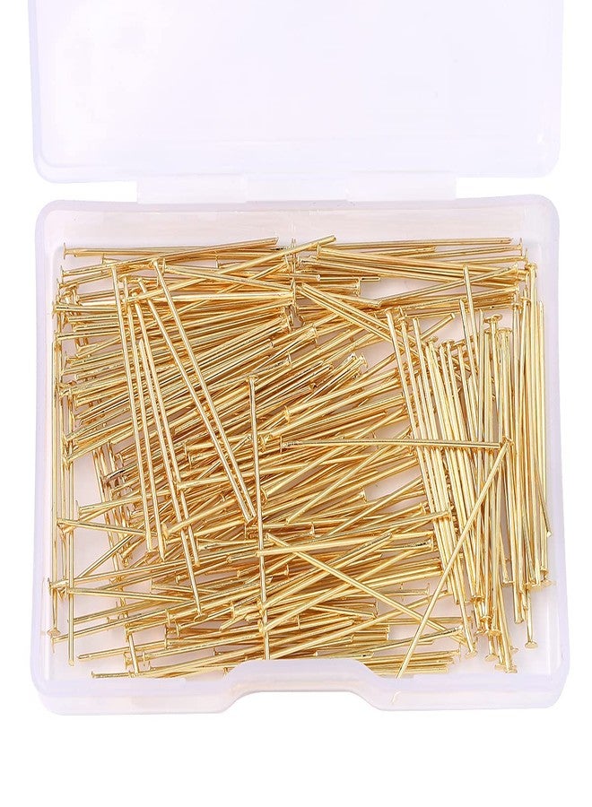 BEADIA 14K Gold Plated Flat Head Pins Non Tarnish 30mm 200pcs for Jewelry Making Findings - Image 5