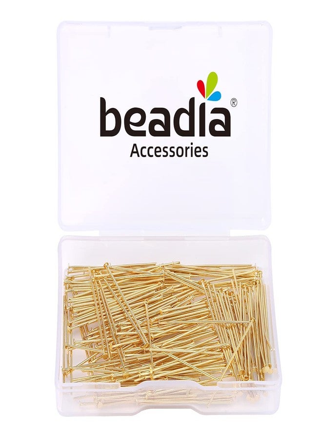 BEADIA 14K Gold Plated Flat Head Pins Non Tarnish 30mm 200pcs for Jewelry Making Findings - Image 4