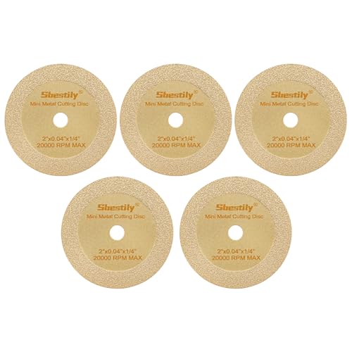 Sbestily 2 Inch Diamond Cut Off Wheel - 5Pack - W1/4" Arbor Hole Diamond Cutting Wheel for for Metal & Stainless Steel, Nuts, Bolts, Screws, Ceramic, Glass, PVC Cutter - Image 1